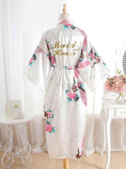 Silk Satin Wedding Sleepwear Robes | Bridelily - 17 / One Size - robes